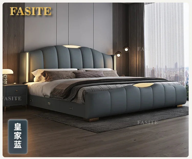 Luxury Frame Double Bed King Size Modern Living Room Frame Double Bed Queen Hotel Princess Cama De Casal Bedroom Furniture