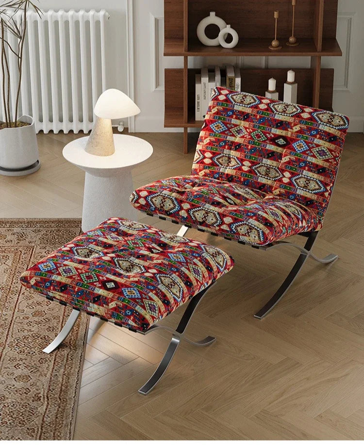LL Stainless Steel Relaxing Chair Sturdy and Durable Single-person Sofa Chair Modern Leisure Chair Luxury Living Room Furniture