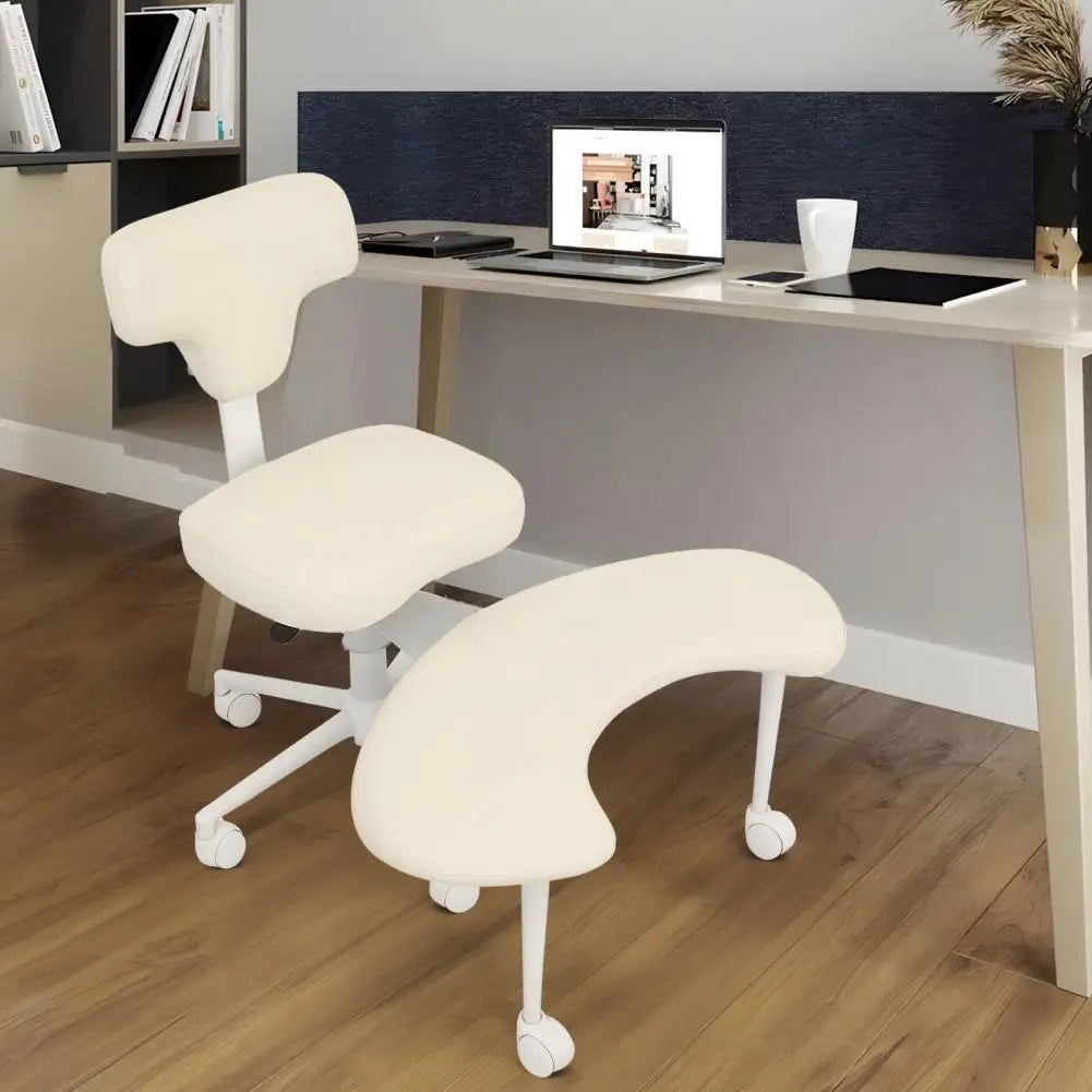 Height Adjustable Criss-Cross Desk Chair with Wheels And Lumbar Support Fidget-Friendly Office Chair for Dynamic Comfort