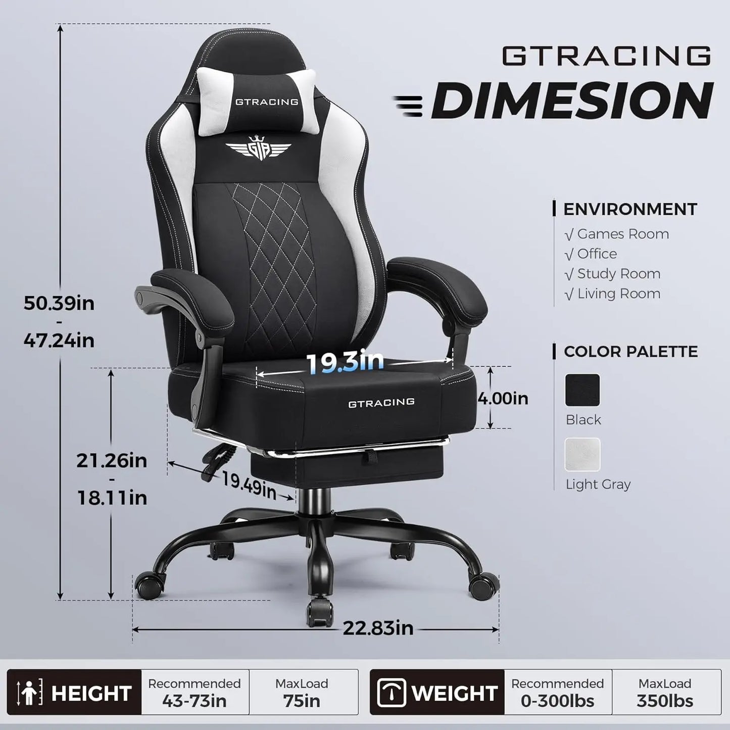 Gaming chair Computer chair Recumbable seat Sedentary ergonomic chair