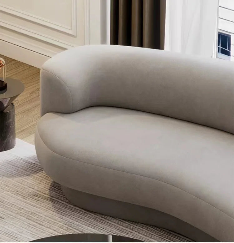 Curved Italian minimalist special-shaped sofa, small apartment living room sofa