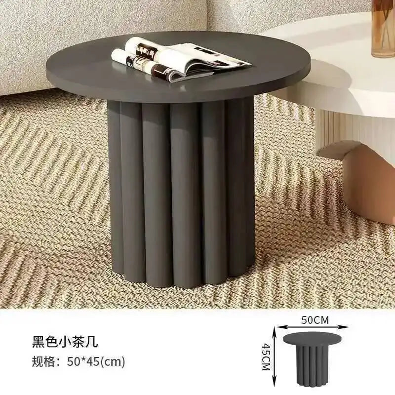 Table basse ronde de luxe, esthétique moderne, pour salon, table basse unique, glamour, minimaliste, meubles