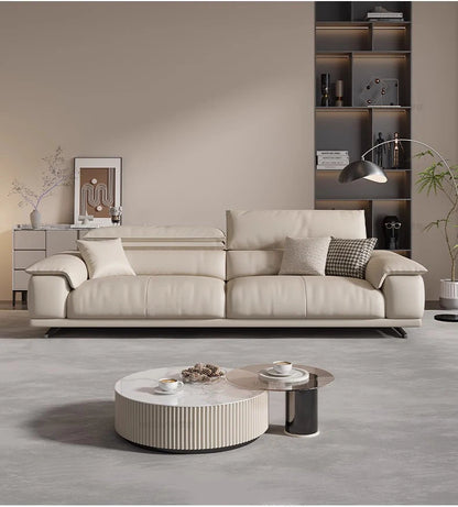 Genuine Leather Italian Living Room Sofa Luxury Lounge Designer Minimalist Sofas Modern Family Muebles Furniture Decoration