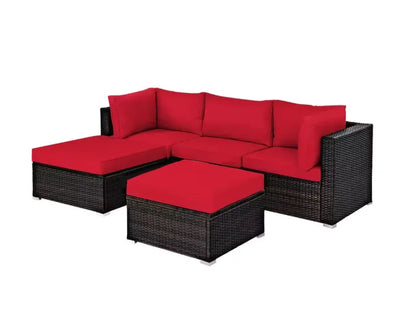 Patio Furniture Sectional Set Outdoor Lawn Conversation Sets,make you comfortable whether you are sitting or lying down
