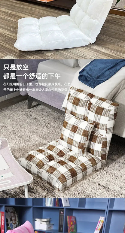 Floating Window Chair Lazy Person Sofa Single Person Tatami Bedroom Balcony Dormitory Small Bed Backrest Chair Folding