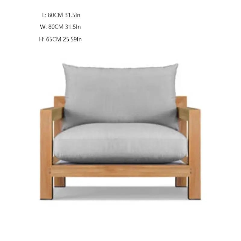 Hotselling All Weather Patio Garden Furniture Hotel Pool Sofa Set Outdoor teak Wood Sofa