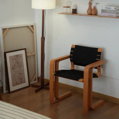 Danish designer, woven dining chair, wabi sabi wind, medieval solid wood retro, armrests, desk, office chair