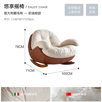 Lazy sofa rocking chair adult medieval balcony household single leisure living room lazy rocking sofa recliner