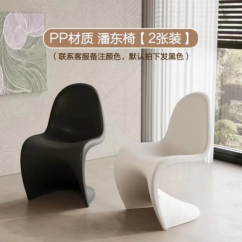 Dining chair Makeup stool Home Nordic minimalist high-end creative style plastic beauty chair