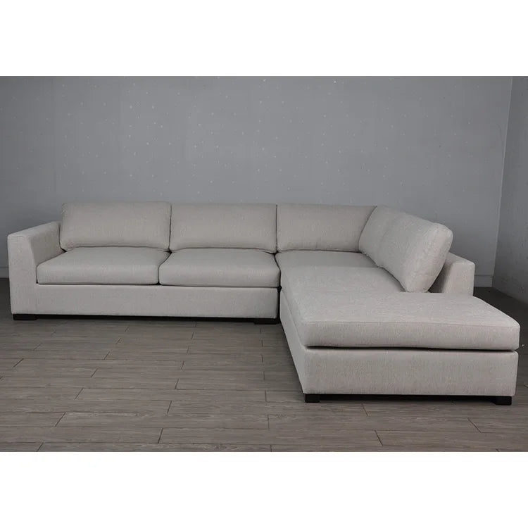 SAT Hot Sale Modern L-Shape Combination Wooden Sofa Family Apartment Villa or Hotel Use