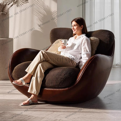 Italian light luxury single sofa leisure chair Nordic modern home living room lazy sofa chair