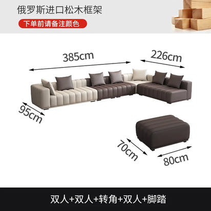 Floor Leather Living Room Sofas Couch Luxury Recliner Corner Pouf Living Room Sofas Lounge Bedroom Divano Postmodern Furniture