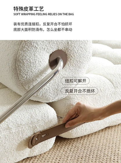 Convertible Folding Fabric Sofa Chair Bed with Reclining Backrest