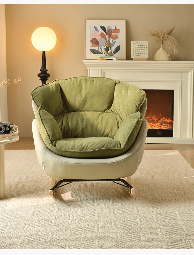 Ergonomic Green Rocking Chairs Living Room Modern Home Furniture Comfortable Meditation Relaxation Muebles Para El Hogar