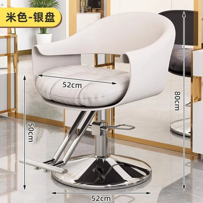 Hair salon special lift rotating fashion hair cutting seat light luxury ironing barber shop chair