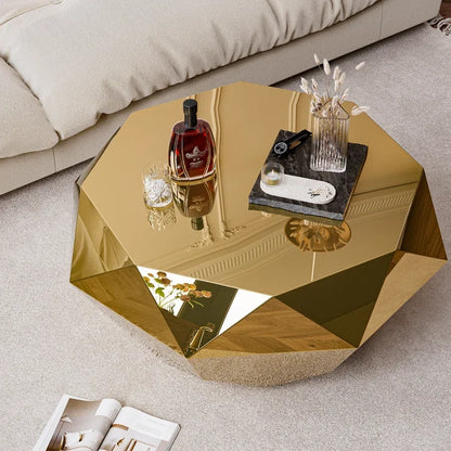 Modern fashion design rhombus coffee table stainless steel home hotel living room furniture