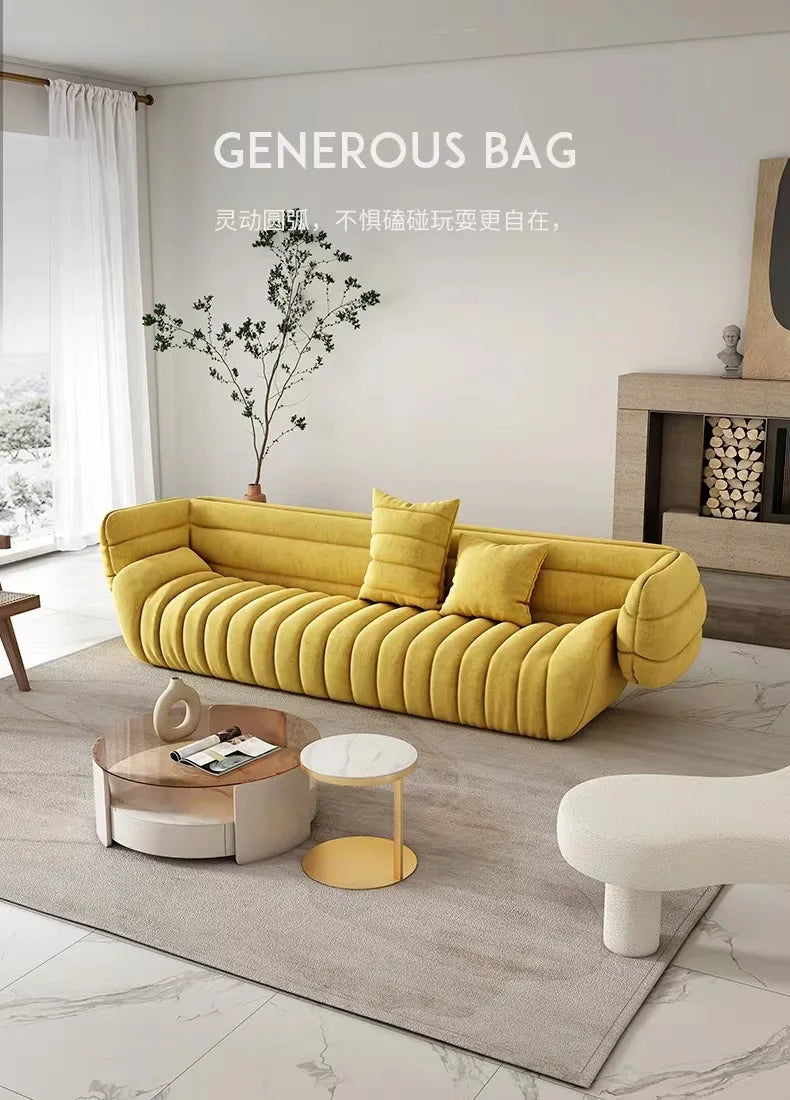 Simple modern creative banana boat sofa designer Nordic small apartment light luxury sofa