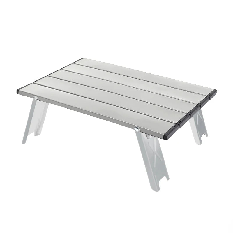 WESTTUNE Lightweight Roll Table Mini Folding Backpacking Fishing Picnic BBQ Outdoor Table Aluminum Living Room Dining Table