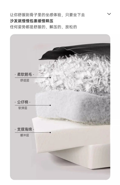 Aesthetic Classic Living Room Sofas White Real Leather Luxury Soft Sofa Lounge Lazy Modern Woonkamerbanken Furniture For Home