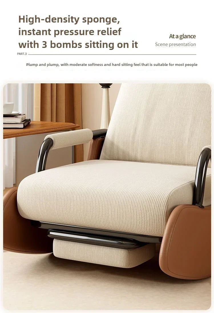 Reclining Lunch Break Folding Lazy Sofa Chair Adults Can Sit Reclining Office Nap Chair Balcony Household Rocking Chair
