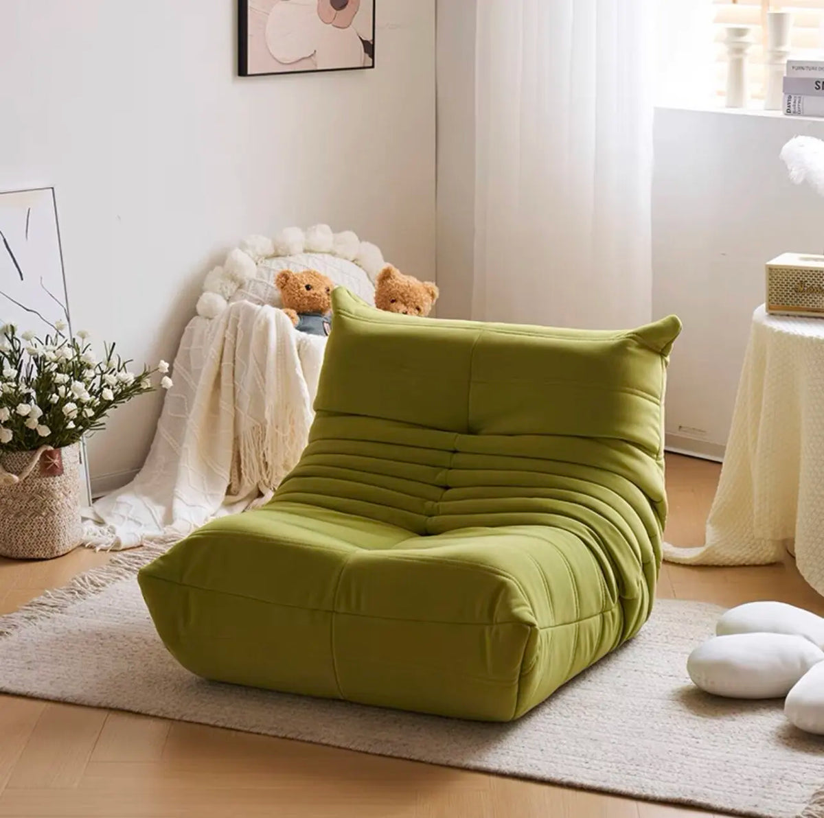 Lazy sofa bean bag balcony bedroom living room caterpillar lazy sofa reclining single sofa super comfortable