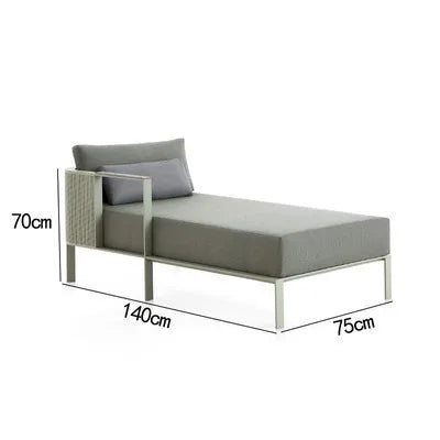 Modern Aluminum Garden Sofa Set - Durable and eco-friendly outdoor furniture with optional PE rattan frame