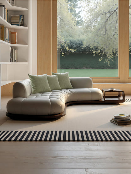 Arc corner sofa living room corner creative coffee table combination furniture simple and modern