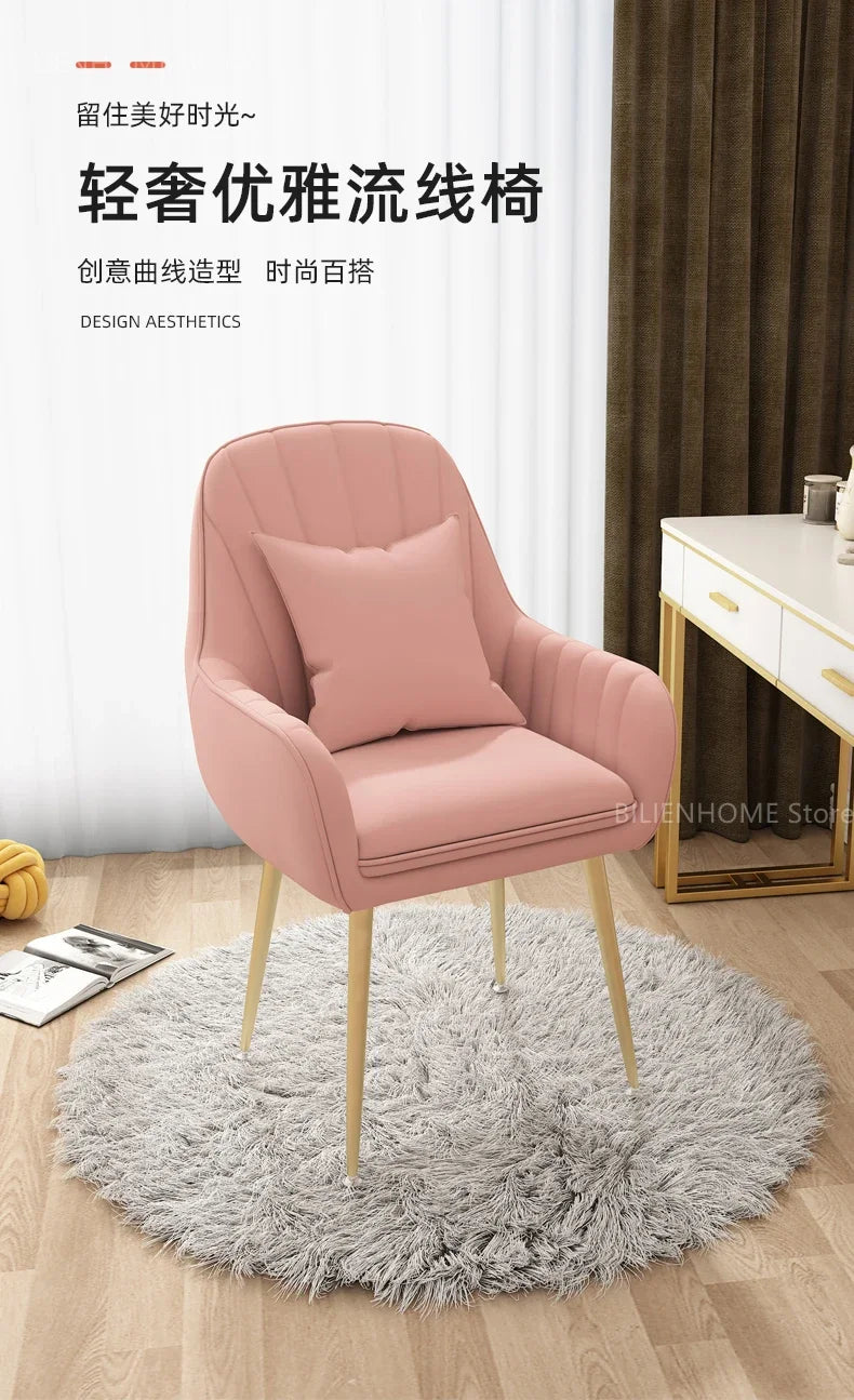 Modern Living Room Dining Chairs Home Furniture Bedroom Dormitory Back Chair Nordic Restaurant Kitchen Cafe Leisure Chair
