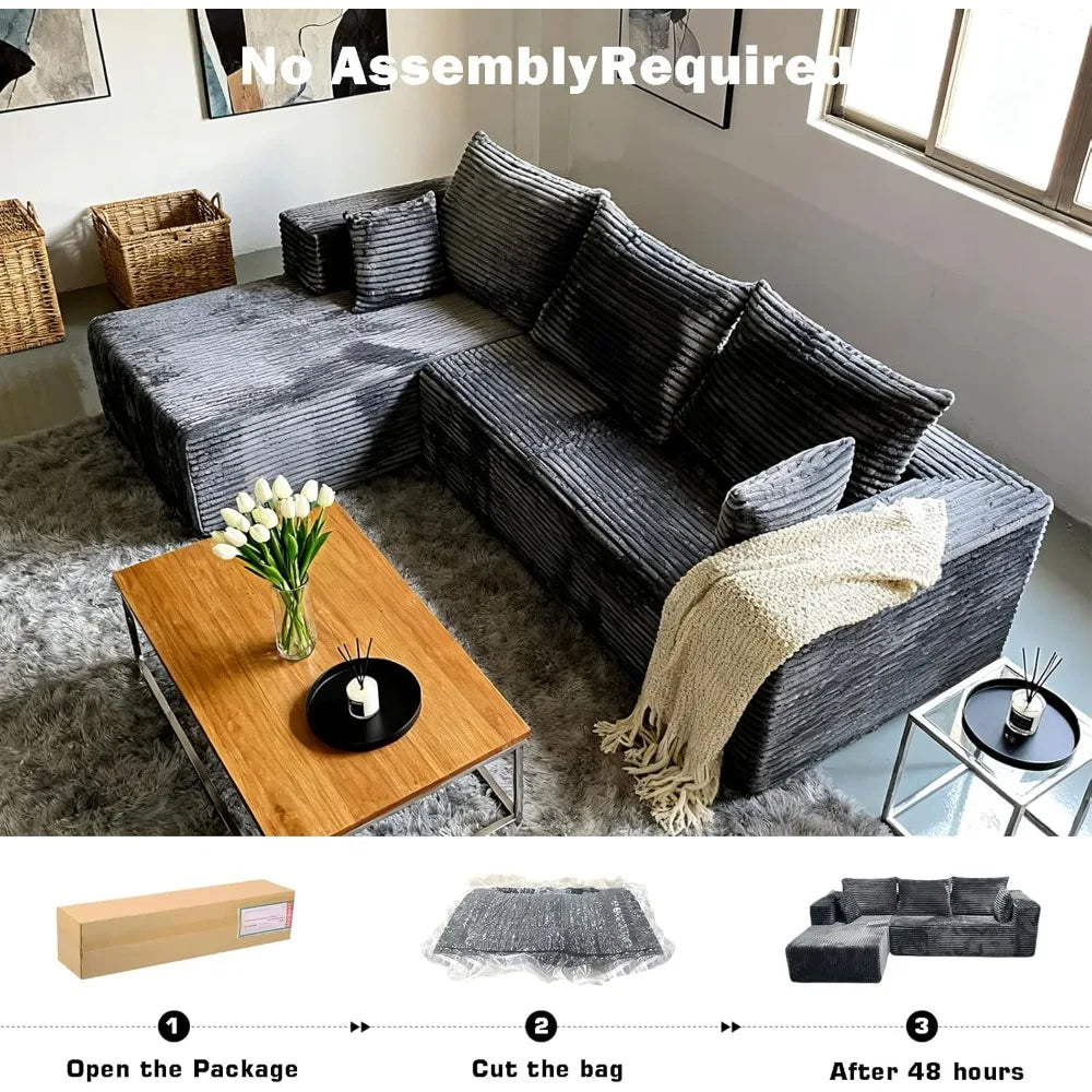 Modular Sectional Sofa Cloud Sectional Couch, 107