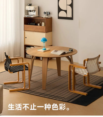 Pre-loved Solid Wood Armchair Dining Chair Home Fashion Comfort Retro Back Chair Esthetisch En Duurzaam Dining Room Furniture