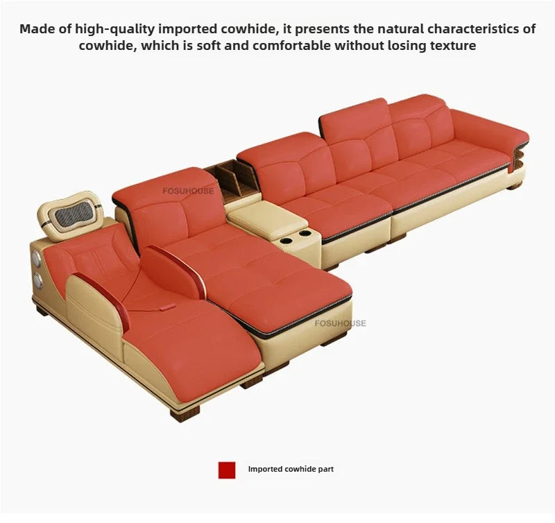 European Luxury Living Room Sofas Home Leisure Sofa Bed Recliner Design Living Room Furniture Modern Corner Smart Massage Sofa