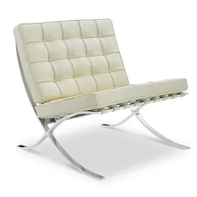 Barcelona chair Italian leather living room is very simple. Designer sofa chair balcony leisure simple fashion chair.