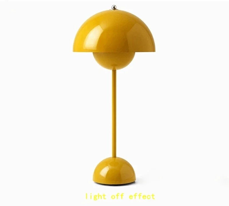 Nordic modern minimalist bedroom bedside lamp creative  flower bud cream style small table