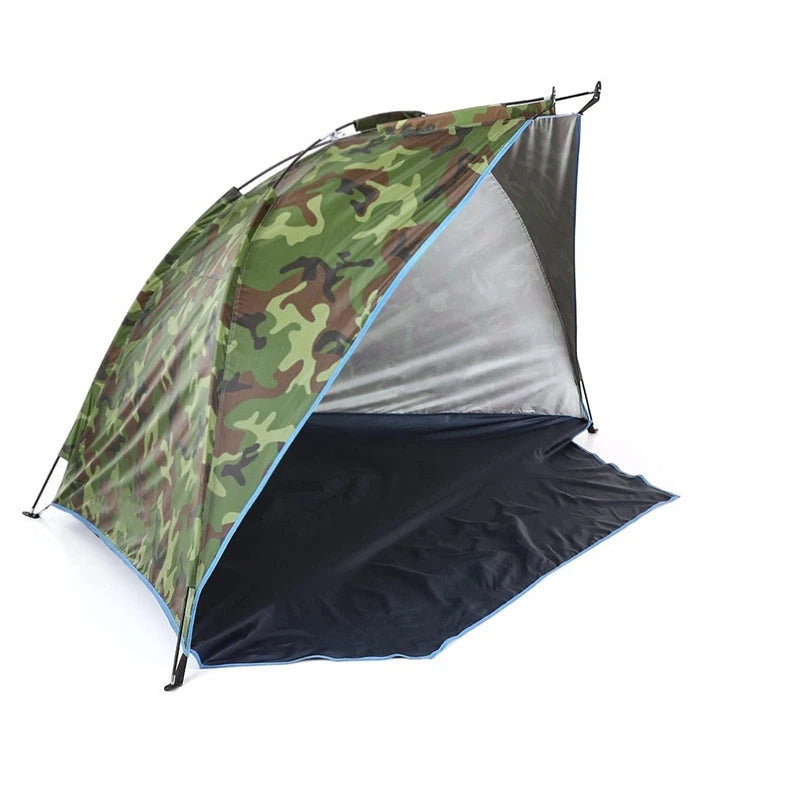 Ultralight 2 Person Beach Tent, Automatic Pop Up Sun Shelter with Carrying Bag, Portable Anti-UV Fishing Camping Tent for Travel