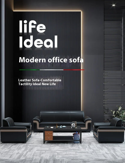 Simple Business Office Sofa Set Coffee Table Modern Luxury Reception Furniture for Three-Person Meetings Meeting Room Furniture