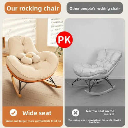 Firm Sofa Chair Living Room Balcony Rocking Chair Single Recliner Happy Chair Light Luxury Penguin Chair Leisure Chair