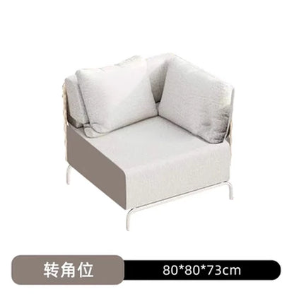 Outdoor Sofa Rattan Courtyard Garden Waterproof and Sunscreen Villa Sofa Simple Combination Rattan Furniture
