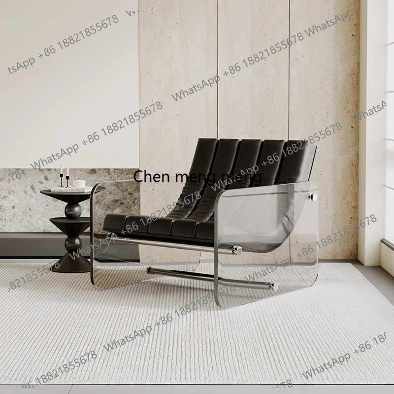 Living room home hotel homestay Italian leather jacket minimalist designer acrylic single sofa leisure sofa chair