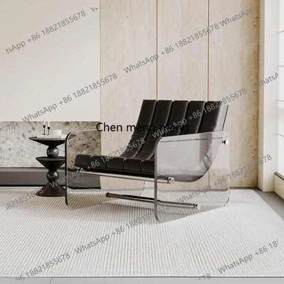 Living room home hotel homestay Italian leather jacket minimalist designer acrylic single sofa leisure sofa chair
