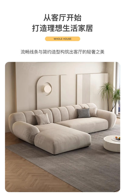 Fabric Living Room Sofas Modern Minimalist Sectional Modular Sofa Elegant Comfortable Canape  De Luxe Nordic Furniture