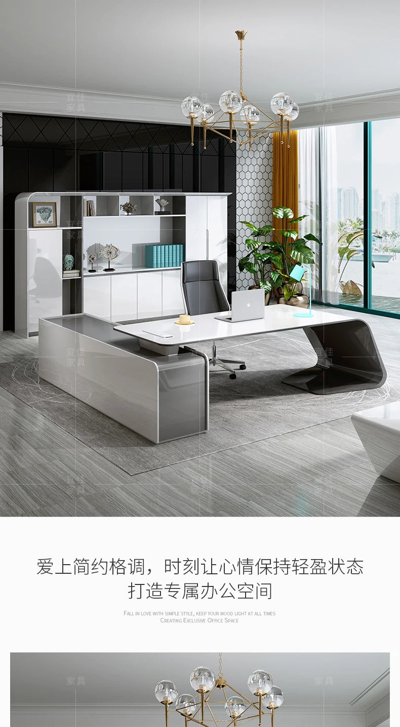 Computer Desk Corner Office Executive Multifunction Home Furniture Organizer Study Table Writing Workshop Desktop Ufficio Room