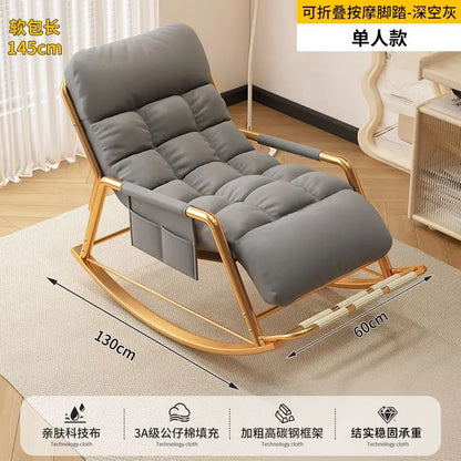 Recliner Rocking Chair Sitting and Sleeping Dual-purpose  Lunch Break Chair Balcony Home Leisure Lazy Sofa Chair Ergonomic