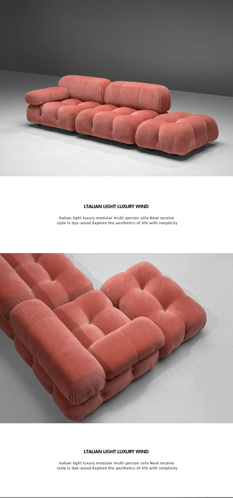 Modular Sofa Set Reclining Sectional Cube Chair Modern Minimalist Nordic Fabric Living Room Furniture for Home Decor Sofas