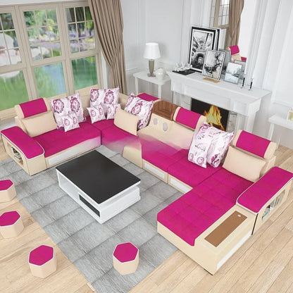'Customizable royal Nordic modern style has music to play sectionals sofa set 7 seater living room Furniture designs