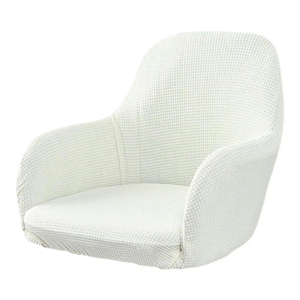 Dining Chair Cover Stretch Wedding Chair Protector Elastic Chair Cover Non-fading Solid Color Slipcover Soft Wear for Curved