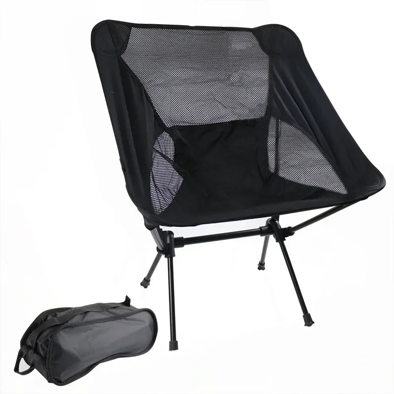 Lightweight Folding Camping Chair,Portable Aluminum Alloy Outdoor Chair with Lazy Backrest,Foldable Design for Fishing,Hiking