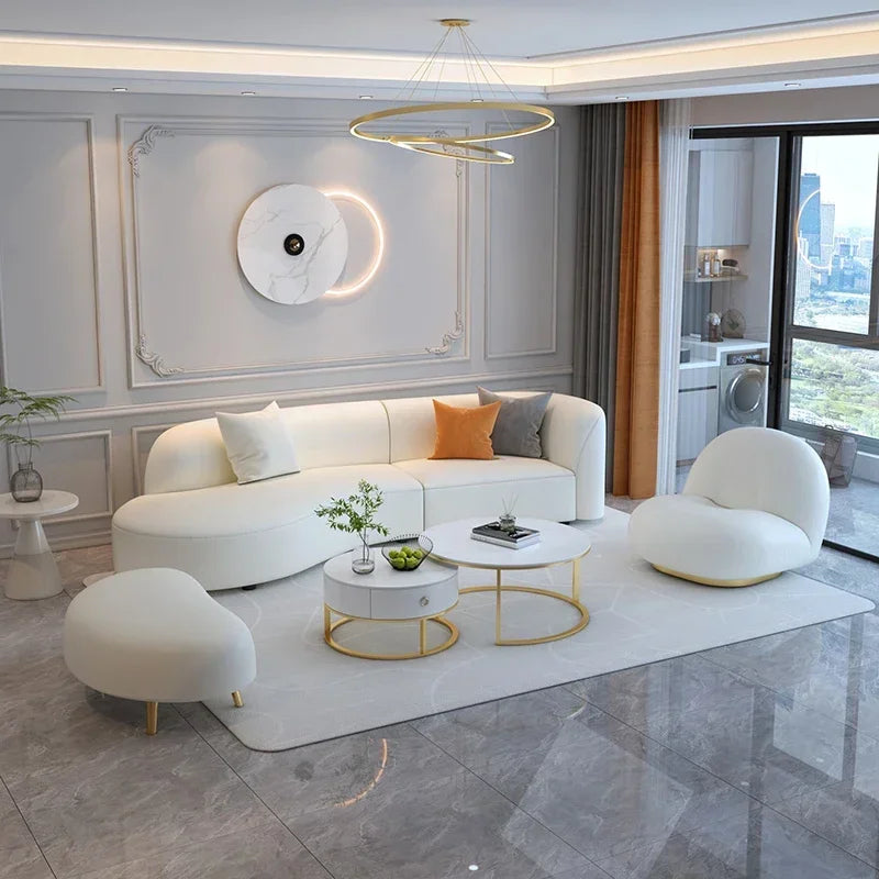 Leisure Style Christmas Nordic Style Sofa 3 Seater Foam Sponge Floor Module Couch Sectional  Canape Salon Living Room Furniture
