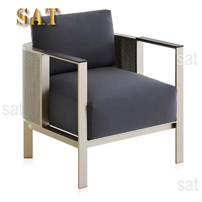 Modern Aluminum Garden Sofa Set - Durable and eco-friendly outdoor furniture with optional PE rattan frame