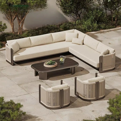 Modern Villa Garden Set Luxury Hotel Rope Outdoor Sofa Set
