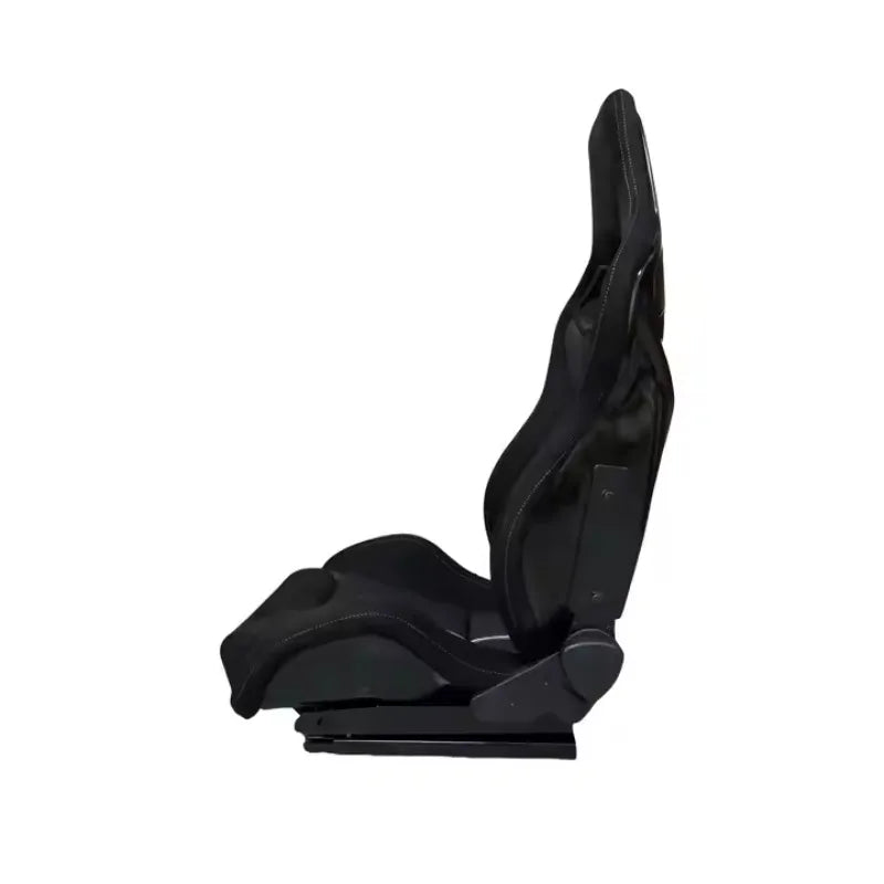 Black CS Full Fiberglass Back Double Knob Car Racing Seats